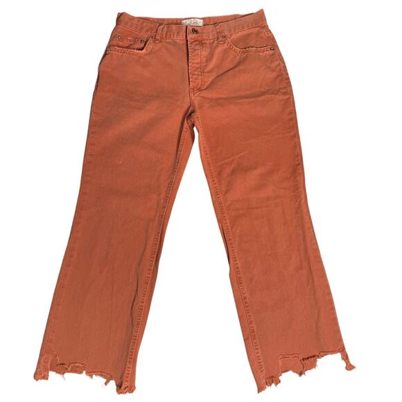 Free People We The Free Maggie Button Fly Distressed Hem Jeans - Picture 2 of 8